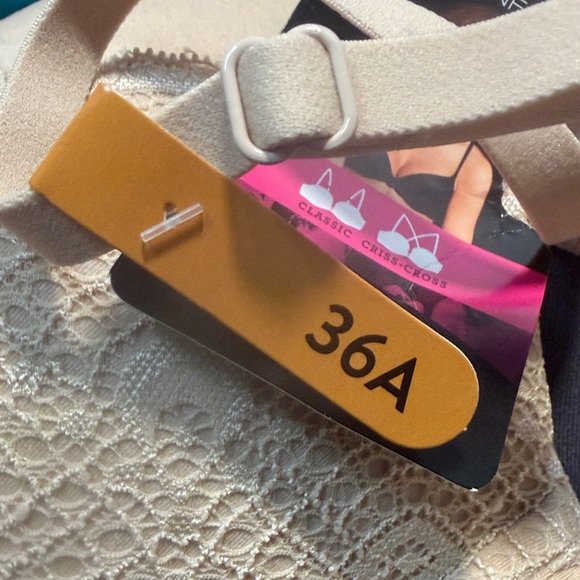 Maidenform Lacy‎ Demi Coverage Push-Up UW Multi-Way Bra Nude NWT 36A - Picture 10 of 14